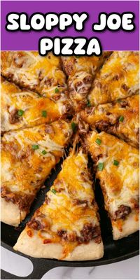 Take the beloved sandwich to the next level with this easy pizza recipe that will satisfy hungry people at home. Delicious classic sloppy Joe mixture loaded with flavors and cheese on top of a pizza crust. Who can resist?