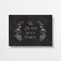 Gothic Gate Foil Wedding Response Cards Gold Pool Signature