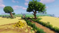 Here are some cropfields with custom trees built in survival. You likey? : Minecraft