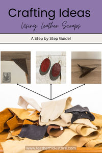 A step by step guide to creating a few different crafts with your upholstery leather scraps and remnants! Great things come in small packages! Get your own scrap box from Leather Hide Store today! Select Remnants are 30% off for the summer!