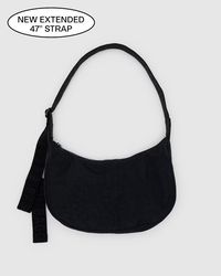 Medium Nylon Crescent Bag Black - Baggu