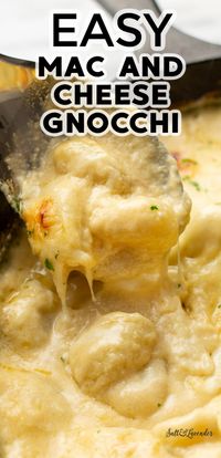 Best side dish ever? We think so! This mac and cheese gnocchi recipe is super satisfying, cheesy, and really easy to make at home.