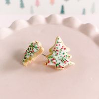 Miniature Christmas Tree Sugar Cookie Earrings Festive - Etsy Canada