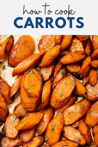 Learn five easy techniques for how to cook carrots! Elevate this classic vegetable from basic to best-in-show with simple seasonings and straightforward techniques - learn how to cut carrots for best flavor and presentation; and then read on to learn how to roast, saute, grill, bake, and glaze carrots for a perfect - and very customizable - healthy side dish! You'll find a way to cook carrots for every occasion, from holidays to weeknight dinners. #carrots #howtocook #sidedishes #learntocook