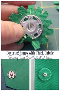 Sewing Tip: Covering Snaps with Thick Fabric DIY Tutorial | Fabric Art DIY