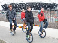 Gavin Turk and Ben Wilson's 4H: A unicycle for a family of four!