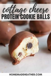 These are the ultimate cottage cheese protein balls! Packed with protein and cookie dough flavor, for a satisfying snack or energy boost.