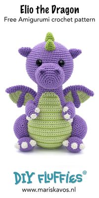 Free crochet pattern on www.mariskavos.nl, great for beginners. Learn how to crochet with the DIY fluffies toy Patterns and video's.