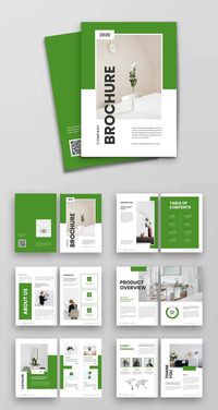 Modern Brochure Template EPS, INDD - 12 Custom Pages