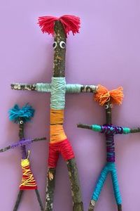 Make your own stick family. For lots of fun kids craft activity ideas visit the MINI MAD THINGS craft blog.