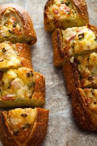 Baked Egg Boats via Spoon Fork Bacon.