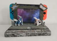 This Dock is created to fit with an original Nintendo Switch dock, so you can access to all ports easily (USB, Power and HDMI cables). It's totally handmade without molds, featuring Palkia and Dialga from Pokemon Pearl and Diamond. Please, remember that it's an art piece and not a toy, it's not suitable for small children. Every dock is totally handmade without molds, so the final pieces may vary one from another in shape and/or color. ATTENTION: You're buying a Nintendo Switch dock cover, no co