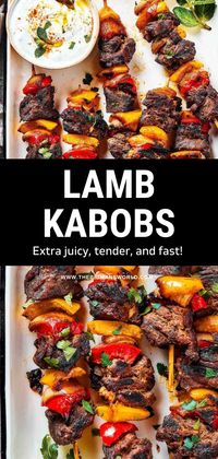 Learn how to make restaurant-style lamb kabobs at home using this simple recipe. Made with a smashing marinade, lamb pieces have a beautiful char on the outside, are juicy on the inside, and overall, utterly delicious!