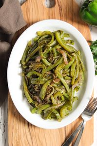 Sauteed green peppers