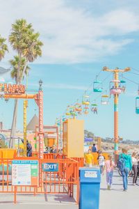 Rides and a chairlift in the fairground of Santa Cruz California photographed by Australian photographer Ben Thomas. #california #california #aesthetic