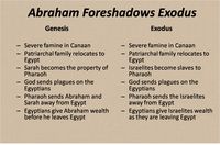 Abraham foreshadows Exodus