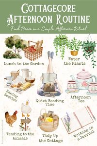 Step into a serene afternoon with this cozy cottagecore routine 🌿✨. Start by tidying your space, then enjoy a soothing tea break with a view of your garden 🍵🌸. Water your plants, feed your animals, and take a peaceful nap 🌱🐓. Wrap up with light baking or journaling to embrace the calm and simplicity of everyday life. It’s all about finding joy in the little moments and creating a tranquil afternoon 🌼   #Cottagecore #AfternoonRoutine #SimpleLiving #CountryLife #SlowLiving #HomeyVibes #GardenLife #TeaTime #CozyHome #RusticCharm #DailyRituals #PeacefulAfternoon #MindfulLiving #FarmhouseStyle"