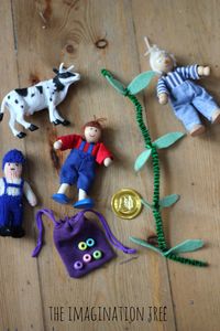 Jack and the beanstalk storytelling props