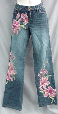 Victoria's Secret painted jeans