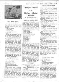 Kitchen Klatter Magazine, April 1948 - Salt Rising Bread, Ham Baked in Milk, Cream of Chicken Soup, Ham Salad, Orange Chiffon Cake, Whole Wheat Bread