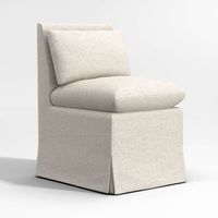 Belmar Ivory Upholstered Dining Side Chair + Reviews | Crate & Barrel