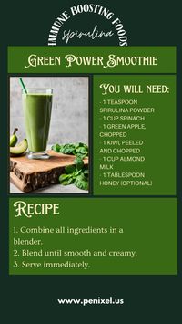 If you told your friends you were incorporating pond scum into your diet, they’d probably think you’d lost your marbles. But what if that pond scum turned out to be one of the most potent superfoods on the planet? Enter spirulina, the tiny blue-green algae that's taken the health world by storm. Far from its humble beginnings in murky waters, spirulina has transformed into a powerhouse immune system booster that's winning fans worldwide. Let's dive into the incredible journey of spirulina and discover why it's a superfood sensation that's here to stay. immune boosting foods,spirulina,spirulina benefits,superfoods,immune system,spirulina smoothie.