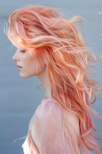 A mesmerizing blend of rose gold and pastel pink creates a magical mermaid effect, offering an ethereal look that’s out of this world, perfect for those who dare to dream.