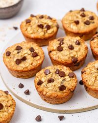 Peanut Butter-Chocolate Chip Oat Muffins