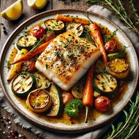 Honey Mustard Baked Cod & Vegetables