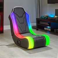 * LED gaming chair  * Built for younger gamers * Rich faux leather material * Foam padded filling  * Features 2 mounted speakers and RGB lighting technology * Fold down design for convenient storage  * Easy to assemble  * 1 year guarantee included * Perfect seating for gaming, watching movies, listening to music or relaxing with friends Keep your gaming scene lit with the RBG technology and stylish design of the X Rocker Chimera 2.0 Stereo Audio Gaming Chair with Vibrant LED Light. Built for younger gamers and constructed with a compact folding frame, this classic floor-style chair is easy to assemble, convenient to store in small spaces and made for comfort with a generous foam padded filling and rich faux leather material. X Rocker’s Neo Motion LED technology keeps this piece looking sup