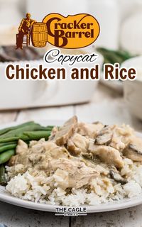 A delicious copycat Cracker Barrel Chicken and Rice recipe that is creamy and super easy to make you can make in your own kitchen as part of your regular rotation because it's so easy to make!