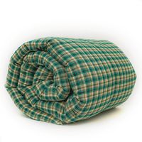 Green Khaki Plaid Weighted Blanket in Sand Colored and Forest Green - Mosaic Weighted Blankets