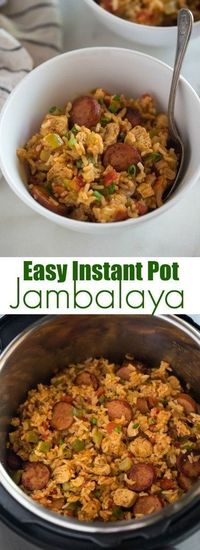 Instant Pot Chicken and Sausage Jambalaya