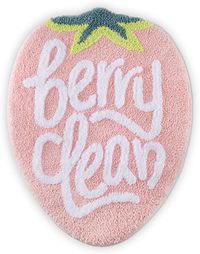 Amazon.com: YUELIU Cute Strawberry Shape Bath Mat Soft Thick Microfiber Kids Bath Rug Non Slip Absorbent Bathroom Decor Floor Mat, Machine Washable, 20IN x 25.6IN, Pink : Home & Kitchen