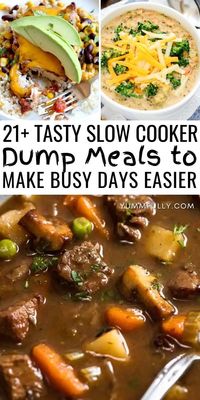 Simplify hectic days with these Tasty Slow Cooker Dump Meals, where a few ingredients and minimal effort lead to deliciously hearty dishes. From savory stews to flavorful shredded chicken entrees, these recipes make busy days a breeze, ensuring a hot and satisfying meal awaits you at the end of the day.