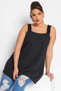 Wondering what to wear this weekend? Why not try this new-in cami vest top from Limited Collection. Made from a comfortable woven fabric, it features a sleeveless design with shirred straps and a scoop neckline. Team with jeans and sandals for an effortless off-duty look that is ready for your next social occasion.