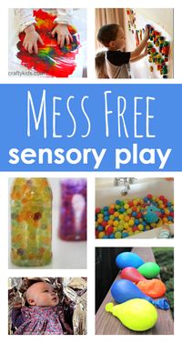 Love sensory play but dread the mess? This is the article for you! Mess free sensory play.