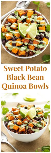 Sweet Potato and Black Bean Quinoa Bowls