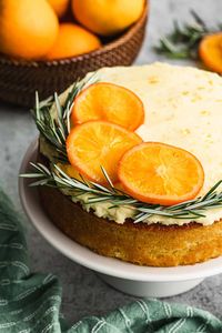 Our Orange Olive Oil Cake is one of the easiest cakes you make, but is beautifully elegant. The olive oil in the cake makes it extra moist and it's infused with orange zest. Serve with a simple and light mascarpone frosting. 