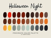 Get your digital canvas ready for a spooktacular Halloween with our exclusive Procreate Color Palette! Perfect for digital artists, illustrators, and anyone looking to infuse their creative projects with a touch of Halloween magic. This carefully crafted color palette will take your artwork to the next level, helping you achieve vibrant, eerie, and haunting effects effortlessly. 🎃What's Included: -30 handpicked, high-quality Halloween-themed color swatches. -A Procreate Swatch file for easy int