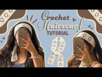 Crochet Hairscarf tutorial - YouTube