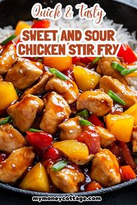 Indulge in the classic taste of this Sweet and Sour Chicken Stir Fry! Combining tender chicken, crisp vegetables, and a perfectly balanced sweet and sour sauce, this dish is a delightful symphony of flavors. Quick and easy to prepare, it's an ideal recipe for a delicious and crowd-pleasing weeknight dinner. Pin now to add this timeless favorite to your meal rotation! #SweetAndSourChicken #StirFryRecipes #QuickMeals #ClassicDinners #HealthyEating #SweetAndSourStirFry #SweetAndSourChickenStirFry #WeeknightDinners #ChickenStirFry