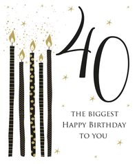 Message Inside: Happy 40th Birthday Card size 153mm x 183mmComes complete with envelope