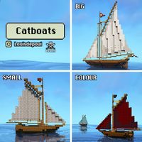 I made some catboats, but I think they're categorized as sloop since they have a jib. Download them via my patreon!