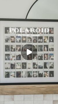 Cameron & Sadie on Instagram: "Adding all our Polaroid photos to a frame for easy, cheap, diy wall decor! #diy #polaroid #walldecor #easydiy #craftideas #photodisplay #picturecollage #wallcollage #gallerywall #wallart #craftideas #summerhobby #cheapwalldecor"