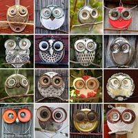 How adorable are these #recycled owls? Great for outdoor #eco #decor!