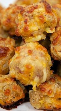 Sausage & Hash Brown Balls ... a pack of breakfast sausage, cream cheese and cheese and thawed hash browns!