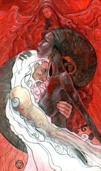 VI The Lovers Canvas Print from The Mary-el Tarot: