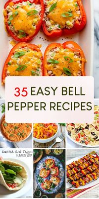 Discover creative and delicious ways to use bell peppers in your cooking! From savory stir-fries to sweet treats, these 35 easy recipes will inspire you to get cooking!