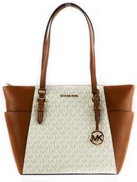 Amazon.com: Michael Kors Charlotte Signature Large Top Zip Tote - Vanilla : Amazon Pink